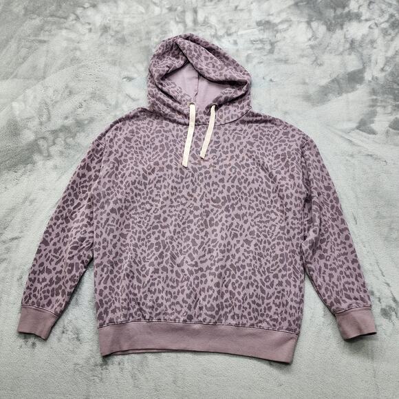 Buffalo by David Bitton Tops - Buffalo by David Bitton Hoodie Womens XS Purple Iris Leopard Pullover Sweatshirt